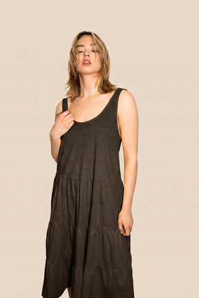 Eli Tiered Dress - Vintage Black