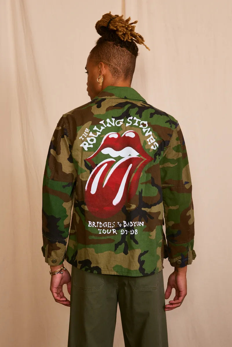 Rolling Stones Authentic Vintage Men's Camo Army Jacket