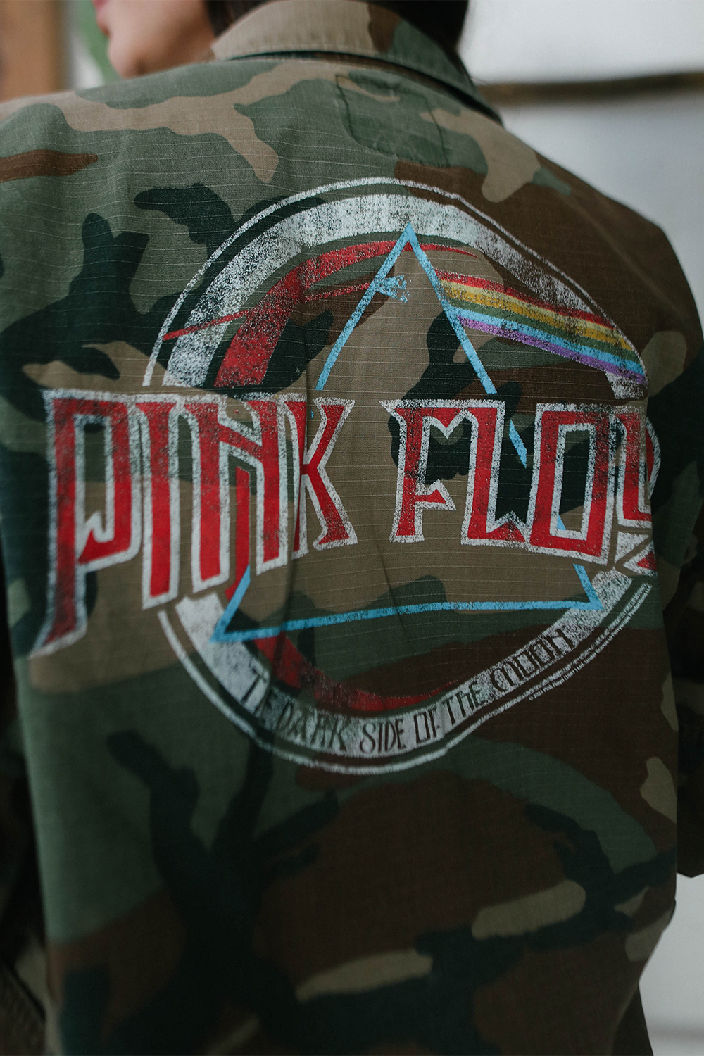 Pink Floyd Dark Side of the Moon Authentic Vintage Camo Jacket