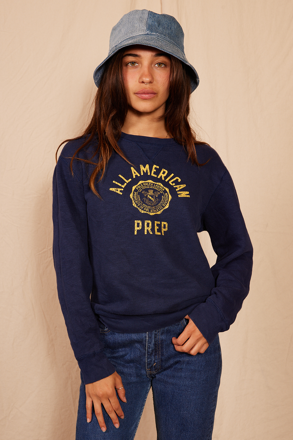 Vintage All American Prep Crewneck Sweatshirt