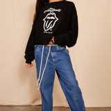 Vintage Low Rise Tie Jeans