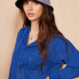 1970's Vintage Flower Denim Bucket Hat