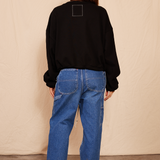 Vintage Low Rise Tie Jeans