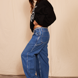 Vintage Low Rise Tie Jeans
