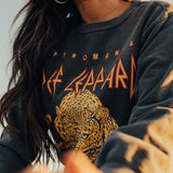 Def Leppard Upcycle Golden Sweatshirt
