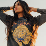 Def Leppard Upcycle Golden Sweatshirt