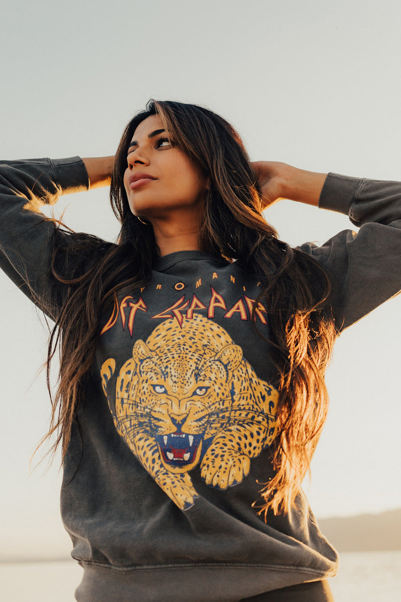 Women's def leppard sweatshirt sale