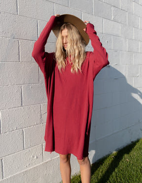 The Linen Dress - Red