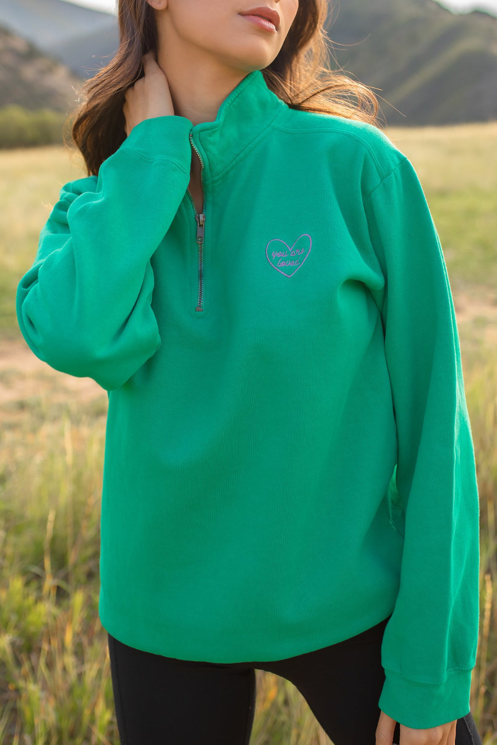 CD Diamond Hooded Sweatshirt Mint Green Organic Cotton Fleece