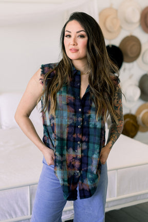 Sleeveless Acid Flanel