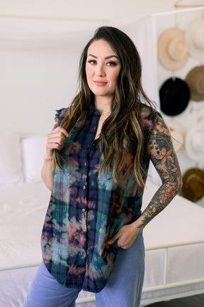 Sleeveless Acid Flanel