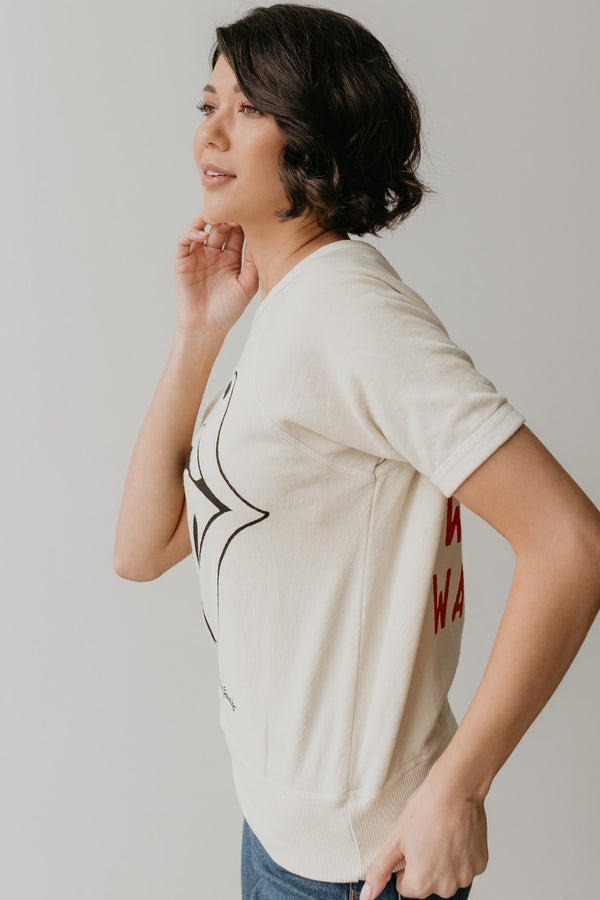 Rolling Stones Raglan Tee, Ivory